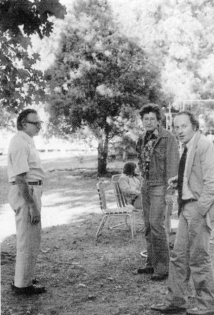 Šviesos-Santaros 1976 m. suvažiavime Tabor Farmoje Jurgis Blekaitis, Liūtas Mockūnas ir Josifas Brodskis