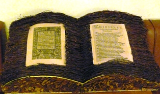 Pirmajai lietuviškai knygai – Martyno Mažvydo „Katekizmui“ skirtas dekoratyvinis akcentas bibliotekoje
