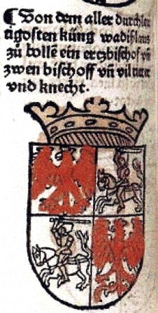 Vladislovo (Jogailos) herbas U. Richentalio kronikoje 1483 m.