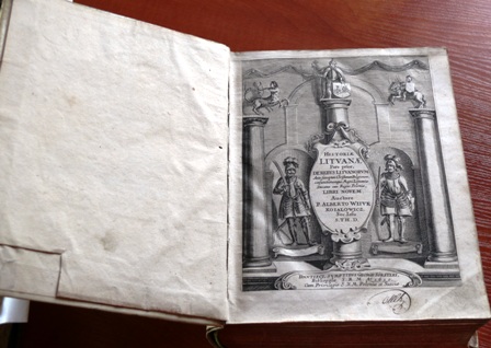 1650 m. Gdanske (Dancige) išleistosios Alberto Vijūko-Kojalavičiaus SJ „Lietuvos istorijos“ I tomo titulinis lapas