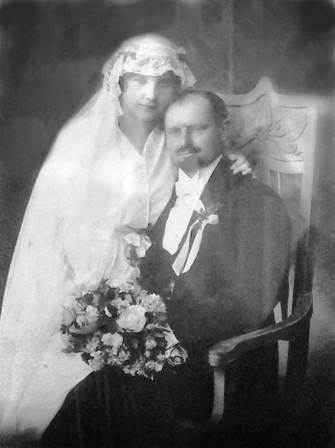 Aleksandro Stulginskio ir Onos Matulaitytės-Stulginskienės vestuvių nuotrauka, 1920 m.