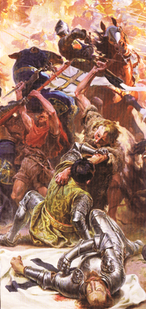 Tadeušo Popielio ir Zygmunto Rozvadovskio dioramos „Žalgirio mūšis“ fragmentas