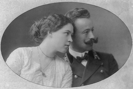 Ignas Končius su žmona Marija Kentraite-Končiene, 1914 m.