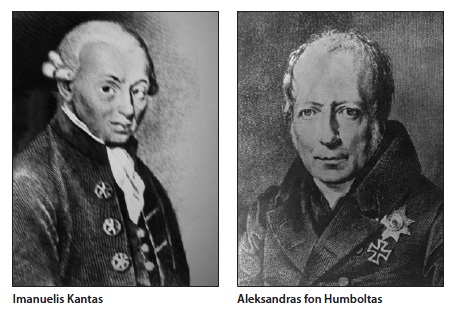 Imanuelis Kantas ir Aleksandras fon Humboltas