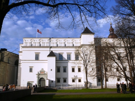 Vilniaus Žemutinės pilies Valdovų rūmai iš pietų pusės